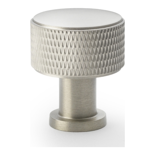 AW807K-29-SN • 29mm • Satin Nickel • Alexander & Wilks Lucia Knurled Cupboard Knob